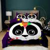 Panda Duvet Cover Cute Animal Bedding Set For Boys Girl Cartoon Giant Panda Polyester Comforter Cover Bear Printed Wildlife