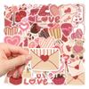 58 Pink Valentine's Day Romantic Stickers for Journal, Phone Case, and Water Bottle Decoration - Waterproof DIY Decals
