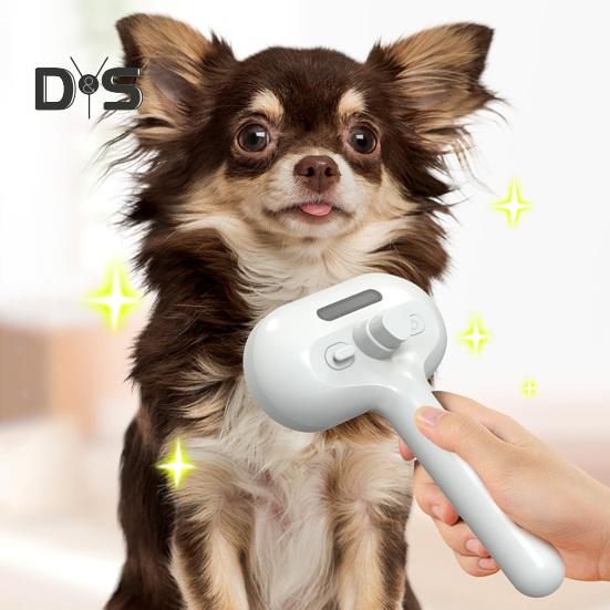 Cat Steam Brush for Shedding Rechargeable Spray Hair Removal Comb with Water Tank And Release Button Steamy Pet Grooming Brush for Cats Dogs