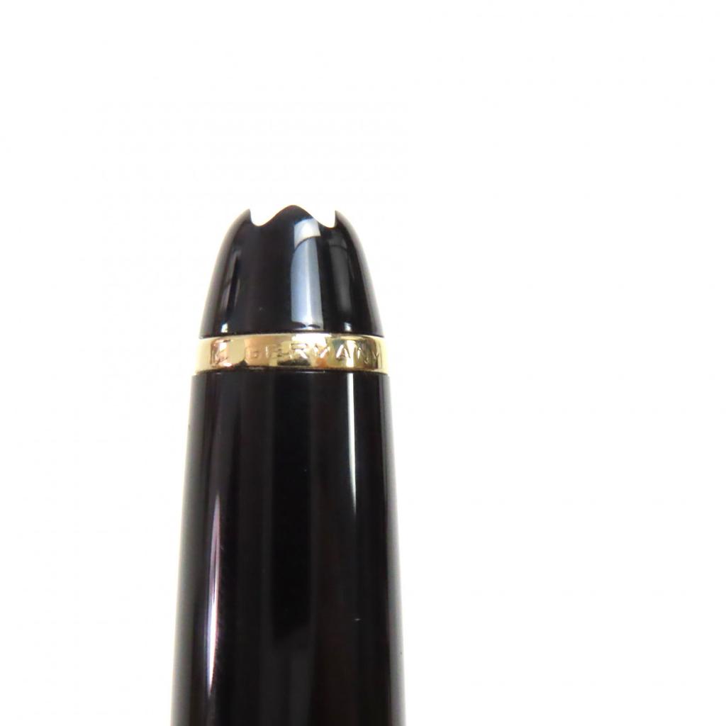 Great MONTBLANC fountain pen Meisterstck Classic white star Black gold 14K mens Used