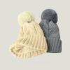 Autumn And Winter Women'S Warm Knitted Hat Fashionable And Versatile Wool And Velvet Thickened Hat Outdoor Cold-Proof Hat