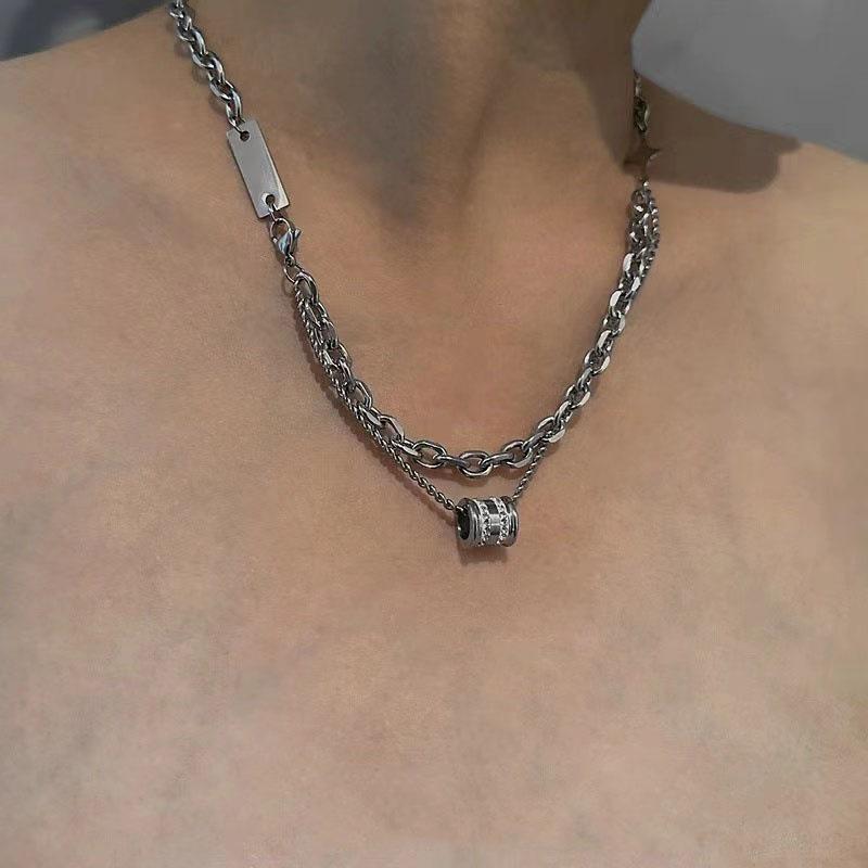 Punk Style Hip-Hop Choker Necklace for Men - High-End Clavicle Chain, Y2K Subculture Jewelry, Sweet & Cool Collar