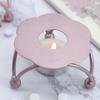 Iron Plate Candle Holder Geometric Candle Plate Decorative Candlestick Tea Light Holder Centerpiece for Home Decor