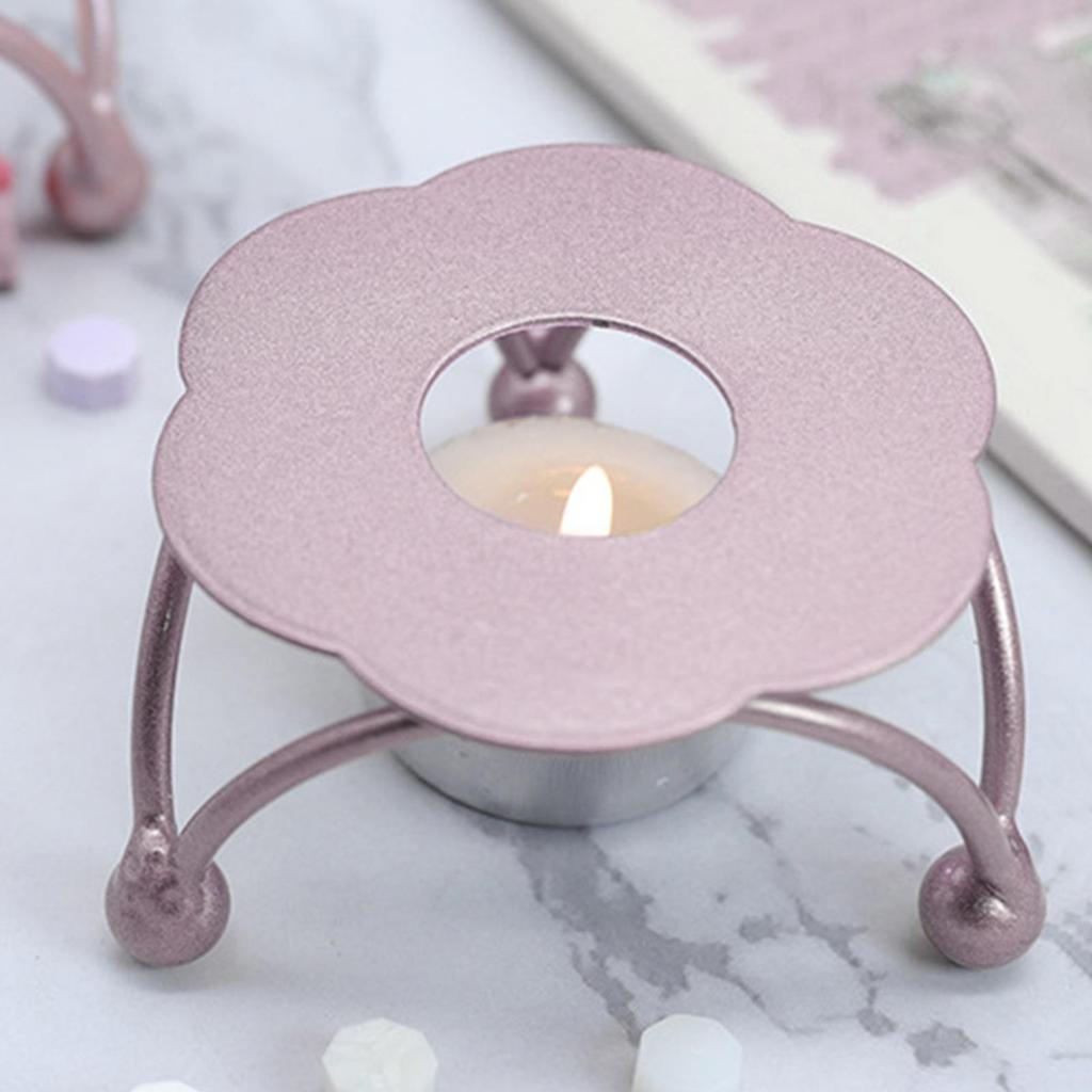 Iron Plate Candle Holder Geometric Candle Plate Decorative Candlestick Tea Light Holder Centerpiece for Home Decor