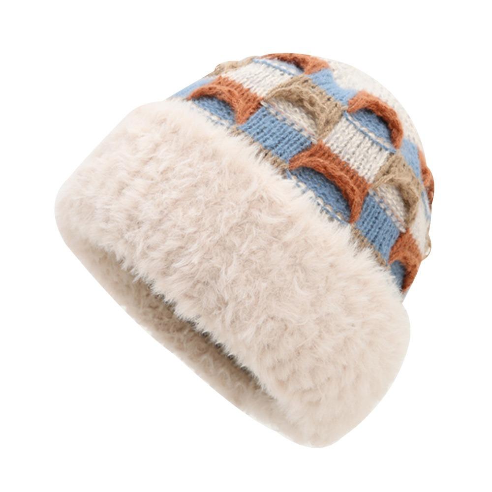 

Fashion Warm Fluffy Fur Bucket Hat Thicken Ear Protection Winter Hat Soft Casual Plush Fisherman Hat Women бежевий
