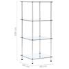 VidaXL Étagère 4 niveaux Transparent 40x40x100 cm Verre trempé 249505