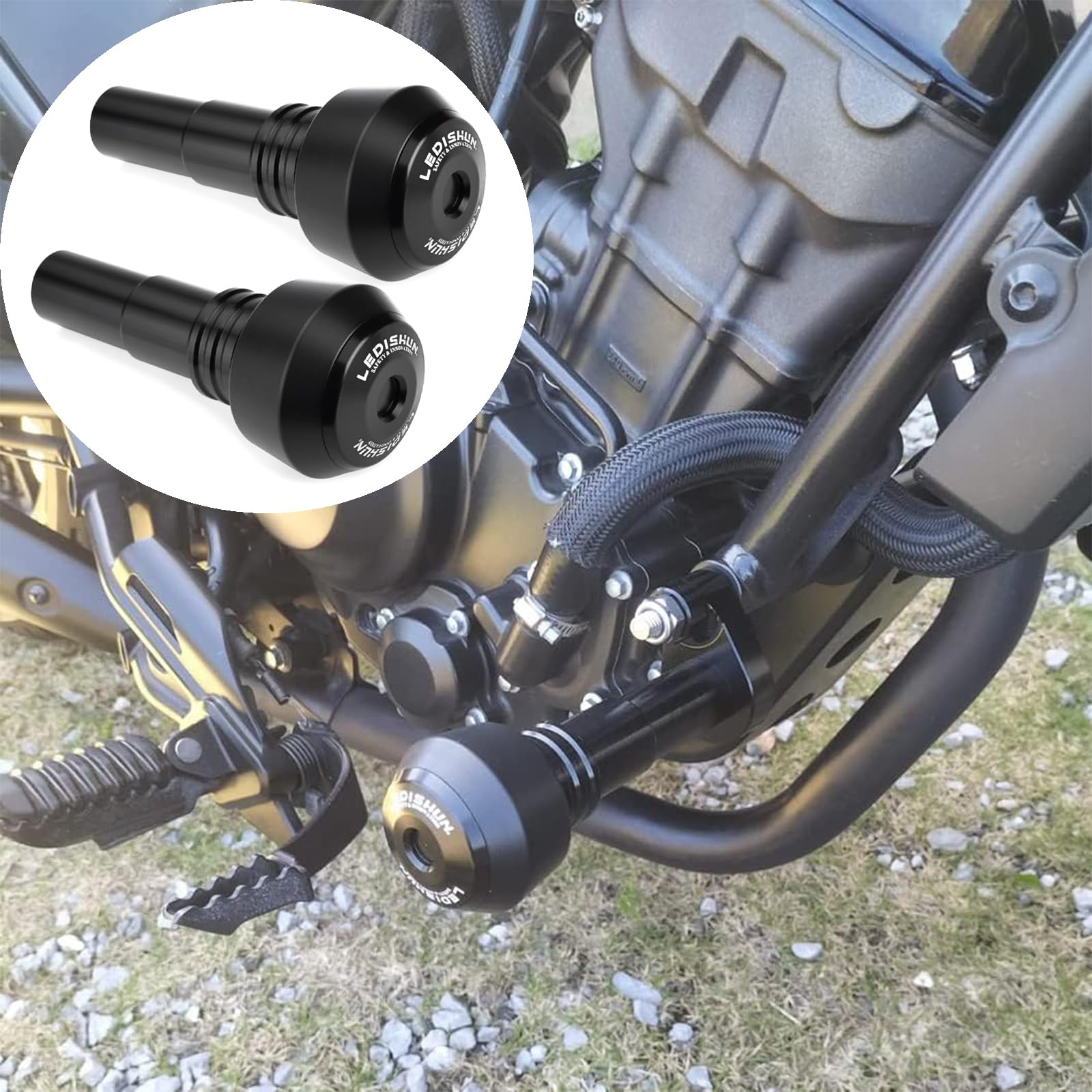 

Слайдеры рамы/двигателя для мотоцикла Honda Rebel 250 (черный)