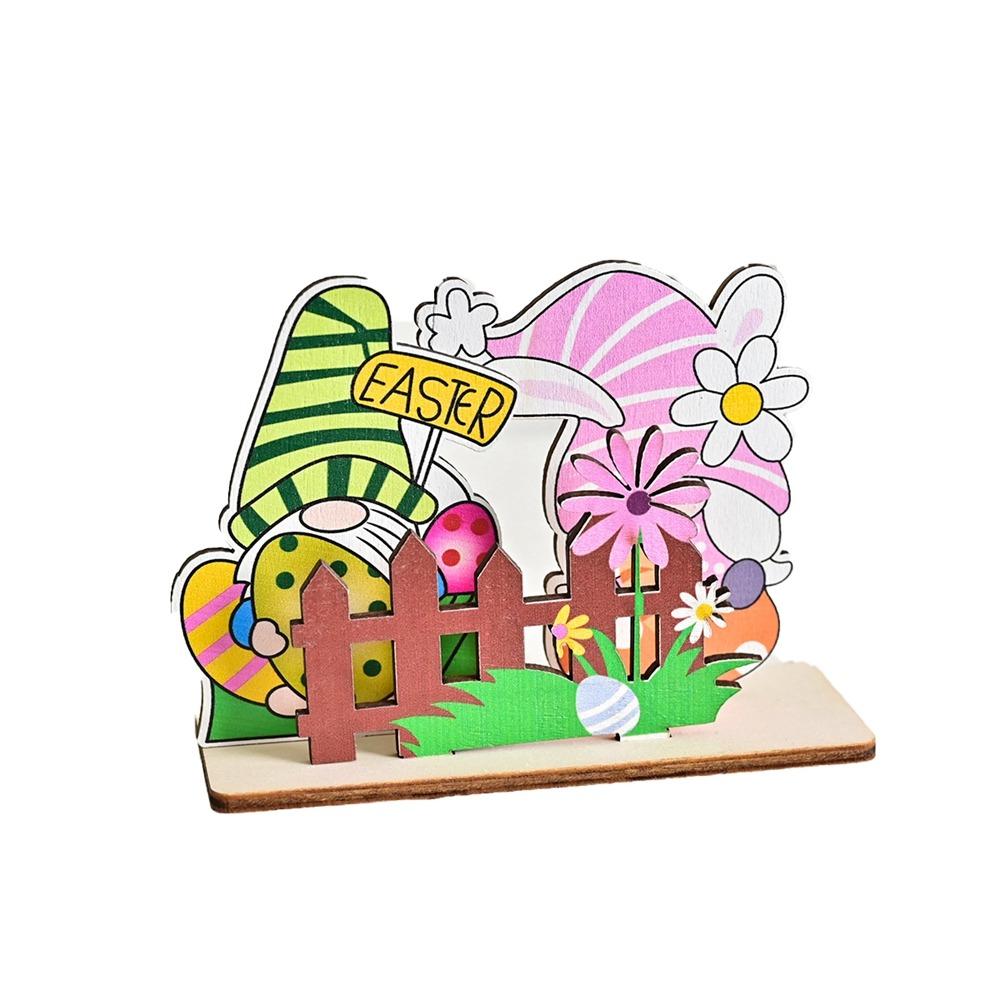 Cartoon Easter Bunny Ornaments Cute Colorful Easter Ornaments Easter Wooden Ornaments  Desktop