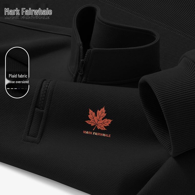Mark Fairwhale Herren Halb-Reißverschluss Stehkragen Sweatshirt