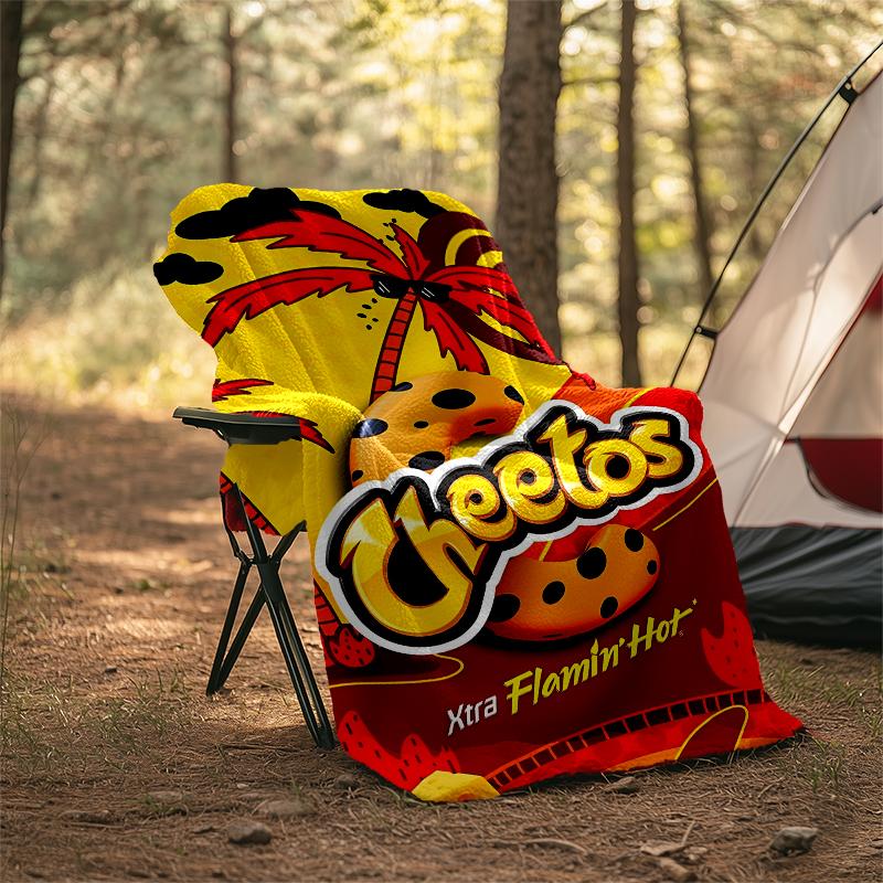 Cheetos Theme Printed Blanket - Perfect for Couch, Bed, Travel & Outdoor Use | Machine Washable, Cozy & Durable.