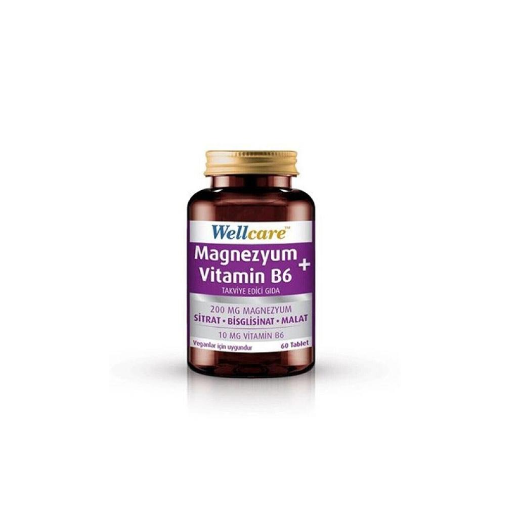 Magnesium Vitamin B6 Nahrungsergänzungsmittel 60 Tabletten