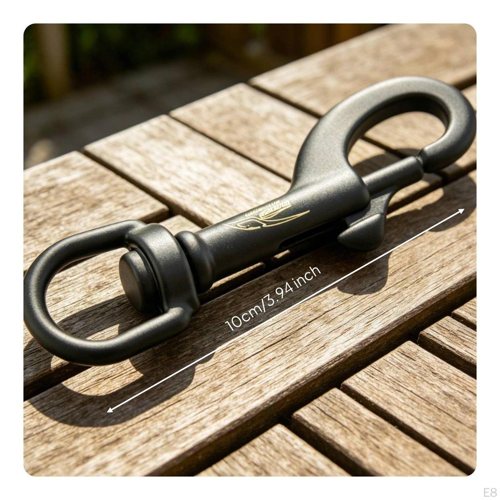 Swivel Eye Bolt Snap Hook Single End Stainless Steel Diving for Boating Silver 75MM
