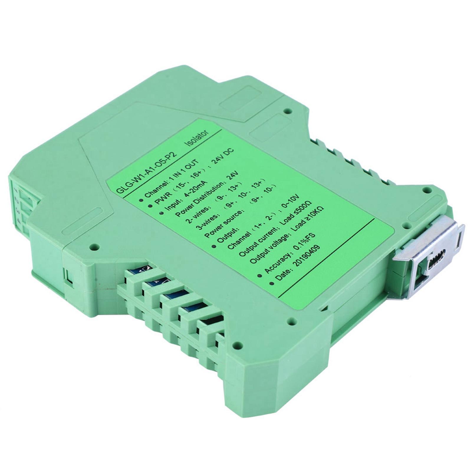 

DC 24V DC Current Signal Isolator Transmitter 4 20mA PLC Detect Signal Conditioner(#2)