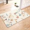 Creative Music Note Welcome Mat Colorful Neon Musical Symbol Pattern Doormat Music Lover Gift Home Entryway Decor Floor Rug