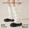 Gray Women's Slouchy Knit Leg Warmers, Spring & Autumn Style Long Socks, Y2K Calf Socks for Mary Jane Shoes.