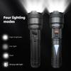 Upgraded Super Bright Flashlight USB Rechargeable with Side Lamp Built-in Battery Torch for Outdoor Emergency Camping Use
