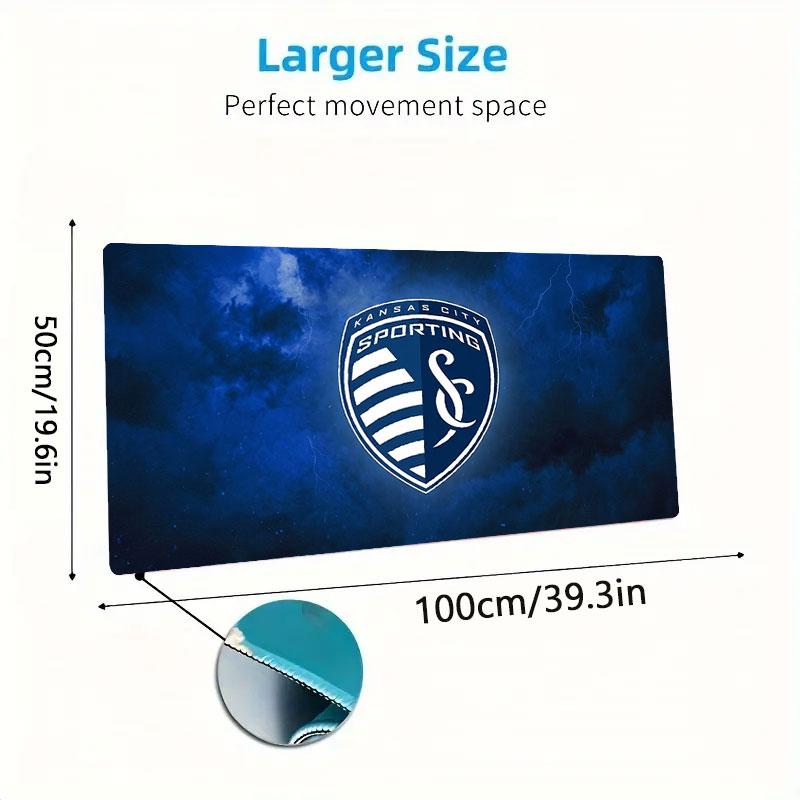 Sporting Kansas City Large Size Mouse Pad Large Gaming Table Cushion Non-slip Laptop Tablet Big Mousepad XXL Mat Mini PC Playmat With Lock edge