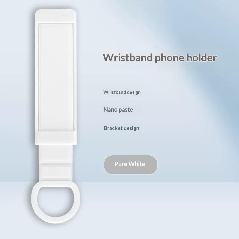 

Universal Wrist Band Cell Phone Bracket Portable Finger Grip Mobile Phone Holder Sticker Socket Stand Strap білий