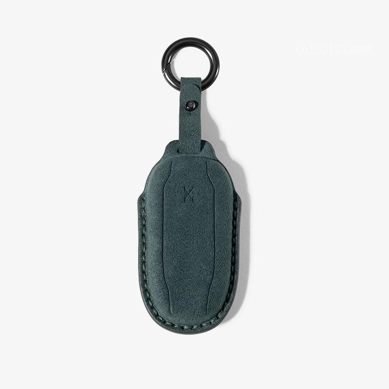 Car Key Fob Case Cover Shell Fob for Tesla Model 3/X Model S/Y Keychain Key Bag Holder Protector Suede Key Case Accessories