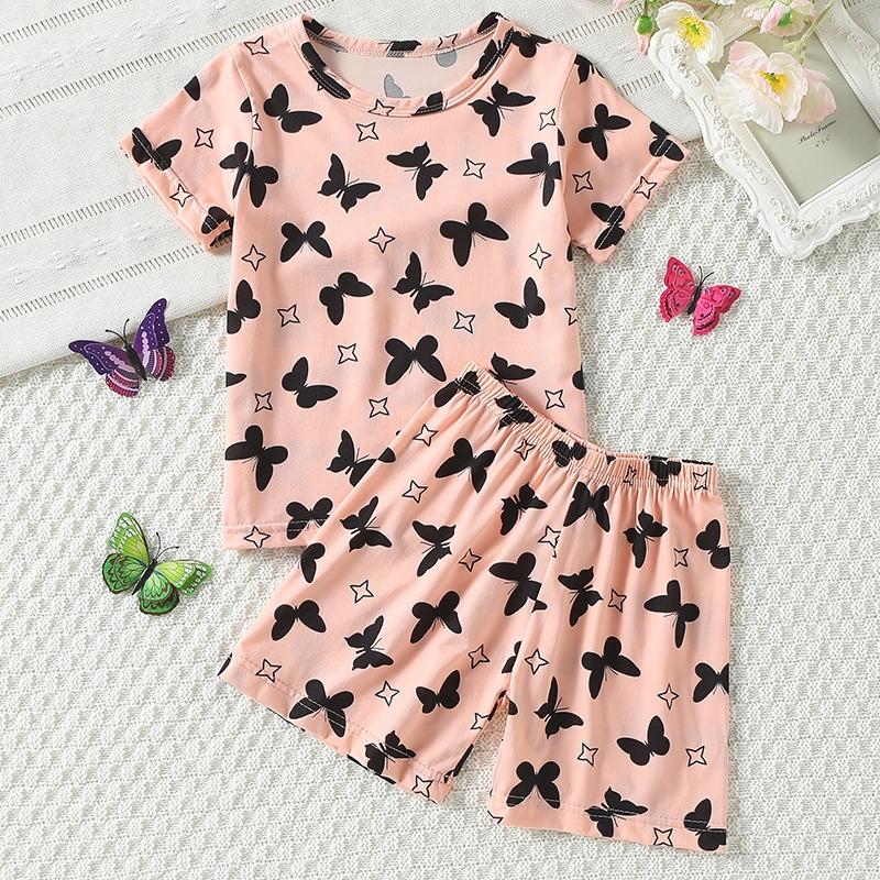Summer 2025 Bestseller Youthful and Energetic Street Casual Fashion 3D Letter Pattern Printed Comfortable Children's Set