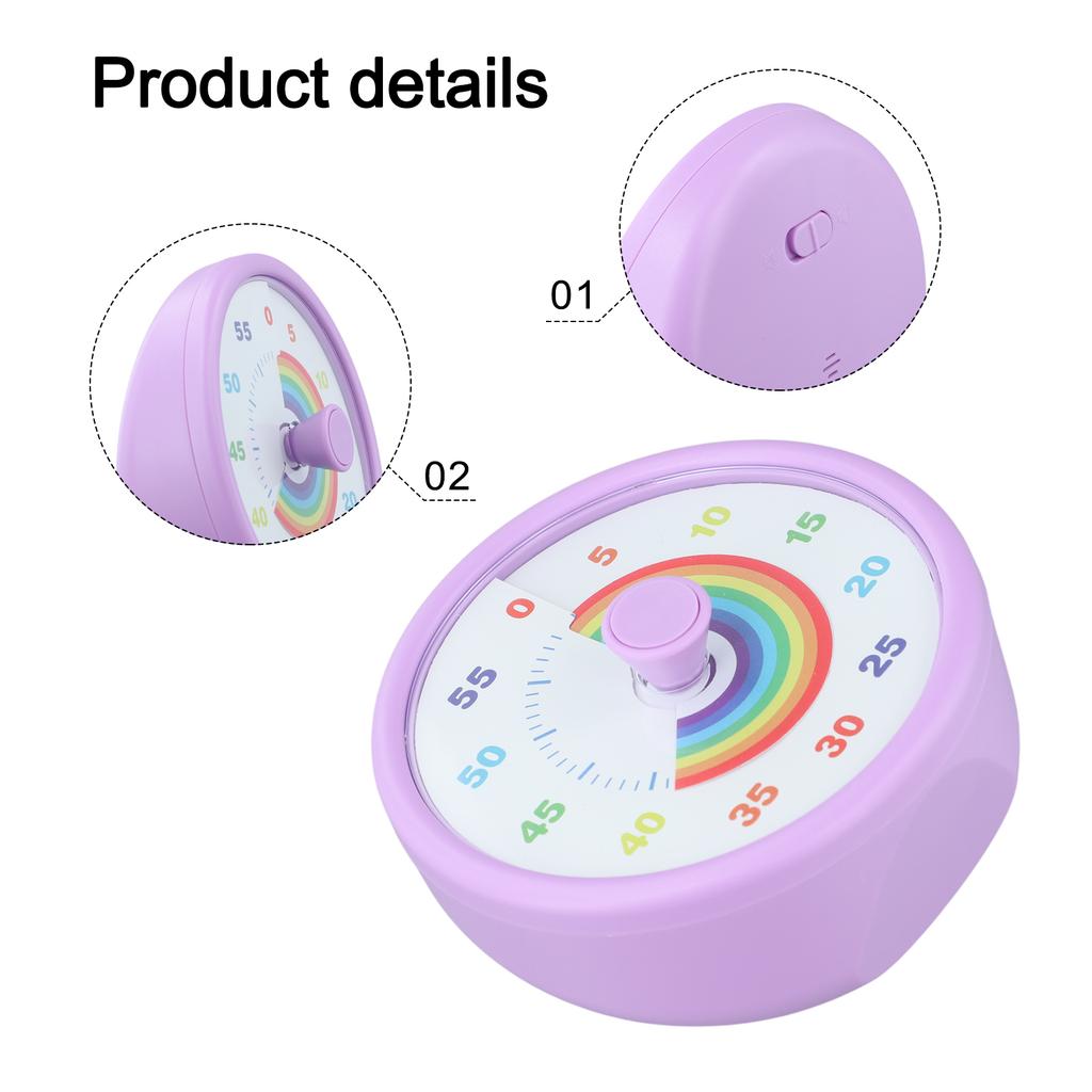 Aesthetic Visual Learning Tool 60 Minutes Countdown Timer for Children
