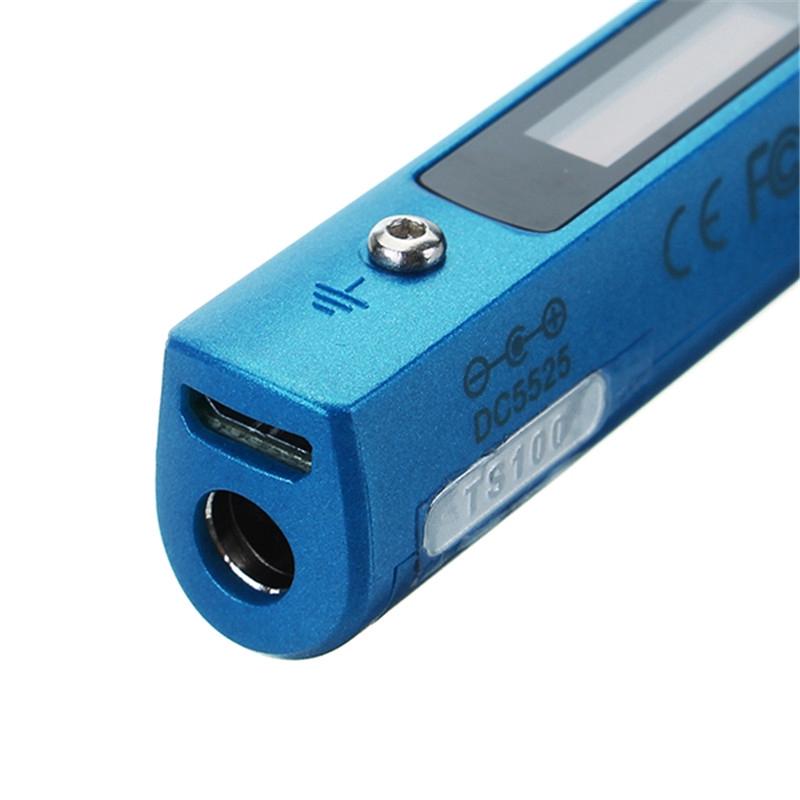 TS100 MINI Digital Electric Soldering Iron Station OLED Programable Interface DC5525 Built-in STM32 Chip Tools Kit New