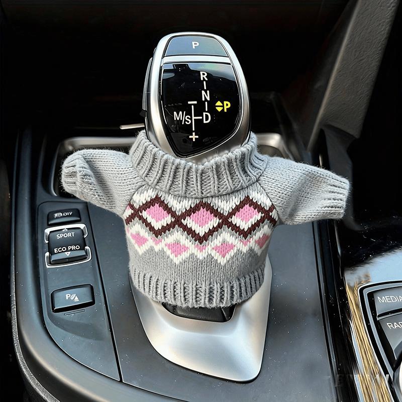 1pc Fit for Most Gear Shift Cover -Knit Cover Suitable for Manual Transmission Shifter,Steering Column,Car Interior (Compatible)