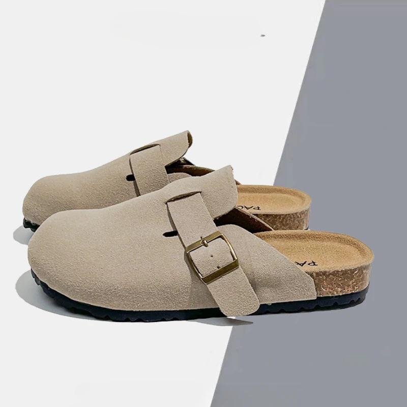 Summer NEW Fashion Elegant Casual Suede Women's Shoes Solid Color Round Toe Lightweight Flat Heel Baotou Slippers NO:11835