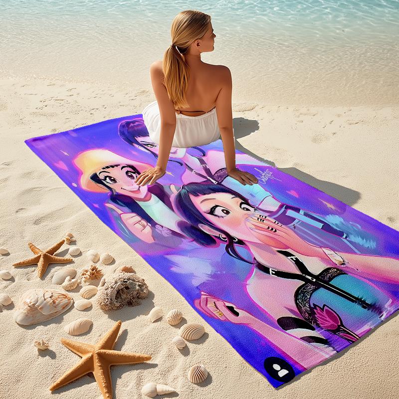 1Pc Fantasy Dance Light Beach Towel Microfiber Beach Towel Thin Absorbent For Beach Swimming Yoga Bath Sports 0917194