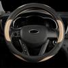 DERMAY Universal 38cm PU Leather Car Steering Wheel Cover for Ford Focus 2 3 BMW E46 E39 Volkswagen Toyota Chevrolet Cruze Opel