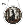 Comfortable Hand Feel Puzzle Halloween Acrylic Suncatcher Window Hanging,7.87 Inch Sun Catcher Adult Activity Decoration Ornament, Ideal for
