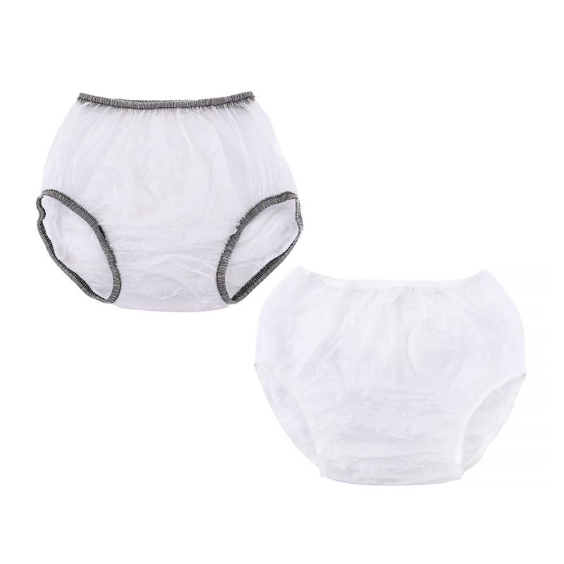 Reusable Water Resistant Diaper Cover Incontinence Plastic Pants for Women and Men Leakproof Underpant Underwear Briefs