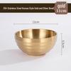 304 Stainless Steel Gold-Threaded Double-Layer Insulated Bowl for Kindergarten Soup and Rice, Korean Style