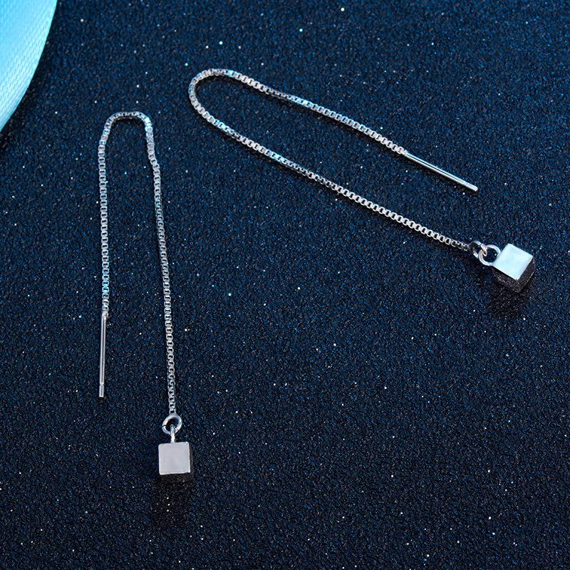 New 925 Sterling Silver Earrings for Women Original Charm Double Hoop Earrings Pave CZ Fine Engagement Anniversary Jewelry Gift