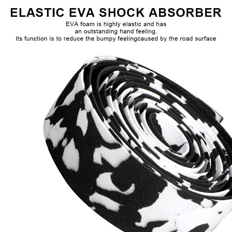 2 stk Sykkelstyretape Kamuflasje Ultralett Sklisikker Svamp Landeveissykkel Styrestropp Med Styreplugger Sykkeltilbehør