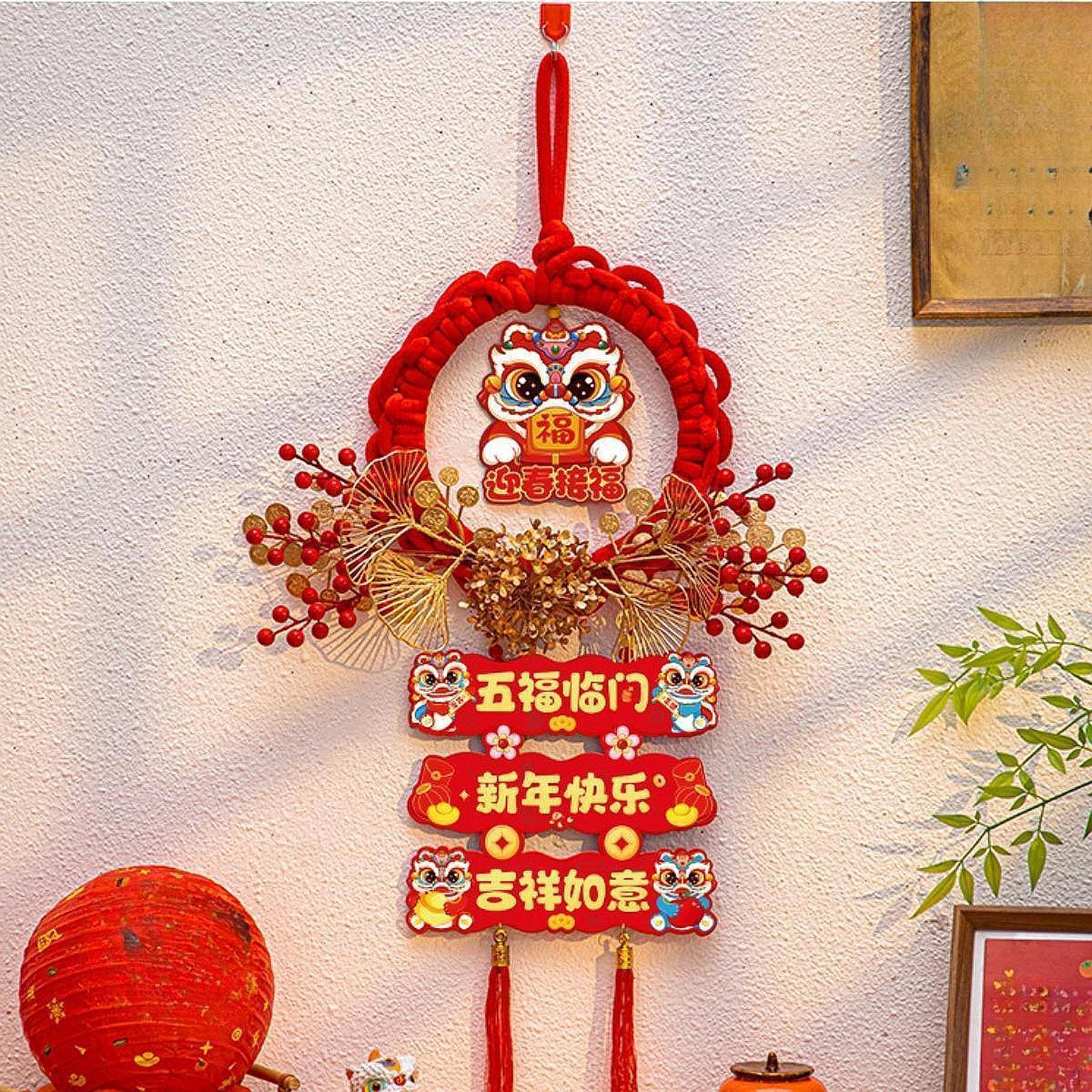 

Китайский год Подвесное украшение Декор Дверной проем Прихожая Подвеска Праздник весны Сцена Yingchunjiefu