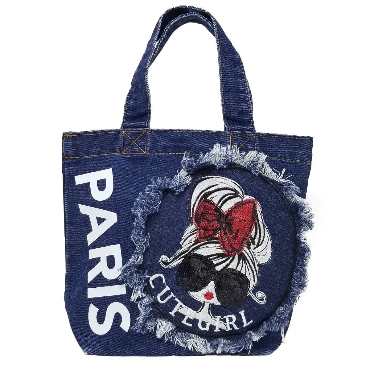 

Tote Bag Mini Bag Small Lightweight Mini Tote Lunch Bag Handbag Girl Girls [DIVA Rose] Women s (Indigo Blue)