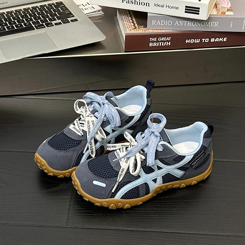 9 Women's Shoes Summer New Lightweight Soft-soled Mesh Shoes Double Shoelaces Sports Shoes Casual Trend