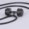 Fashionable Men's Dumbbell Fitness Necklace Titanium Steel Pendant Bell Fashion Accessory