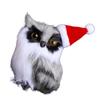 Elegant White Owl Christmas Ornament White Owl Miniature Toy for Kids Educational Animal Models Home Decoration