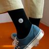FEM Bichon Puppy Embroidered Socks - Black