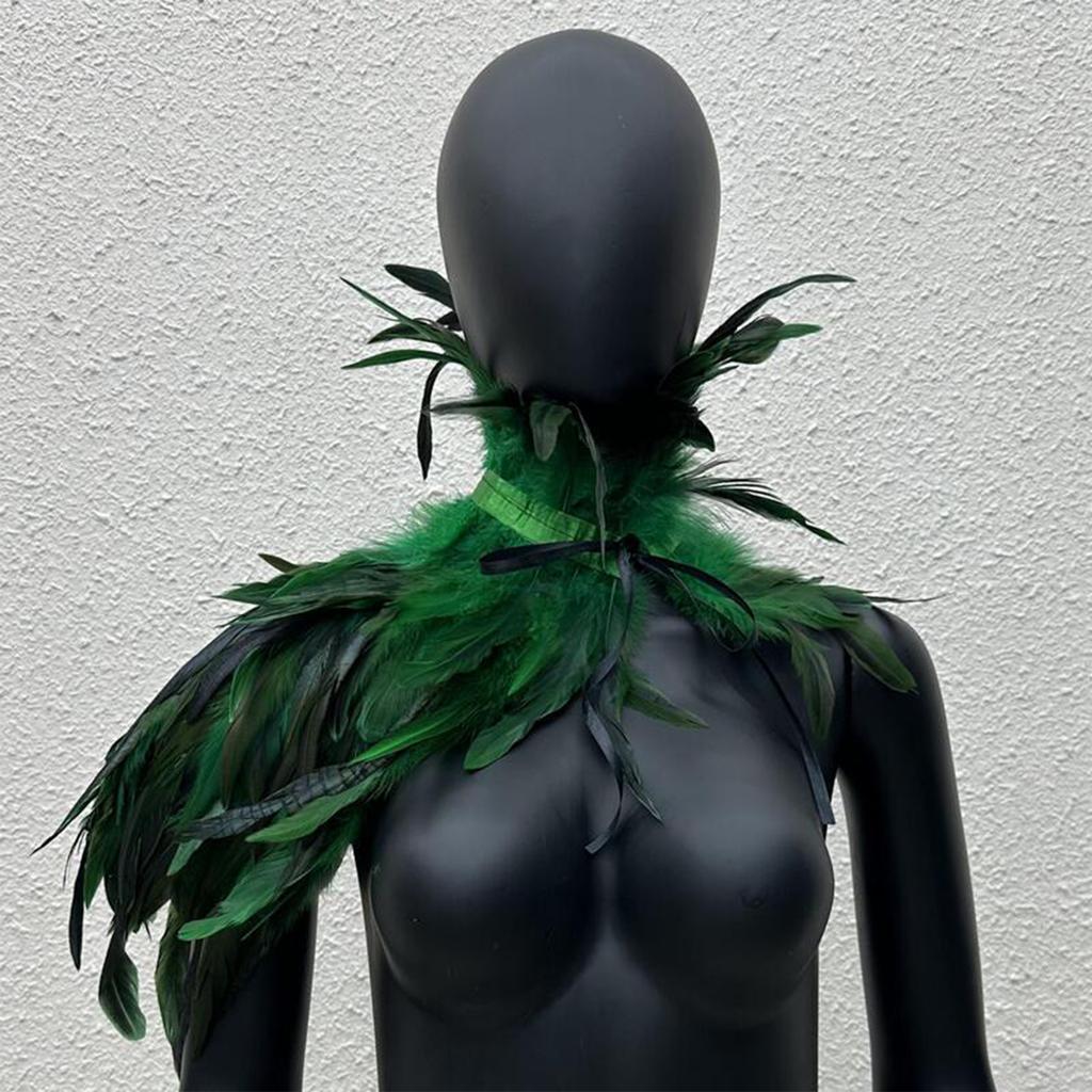 Gothic Feather Shawl Stage Makeup Ball Costume Accessories
