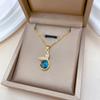 Coda di Pesce Stellata di Lusso Temperamento Splendido Collana Full Diamond Versatile Femminile Catena per Clavicola Catena in Acciaio al Titanio