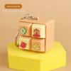 Fun Cartoon Squeeze Music New Unique Four-square Merit Key Button Keychain Couple Car Bag Key Chain & Pendant