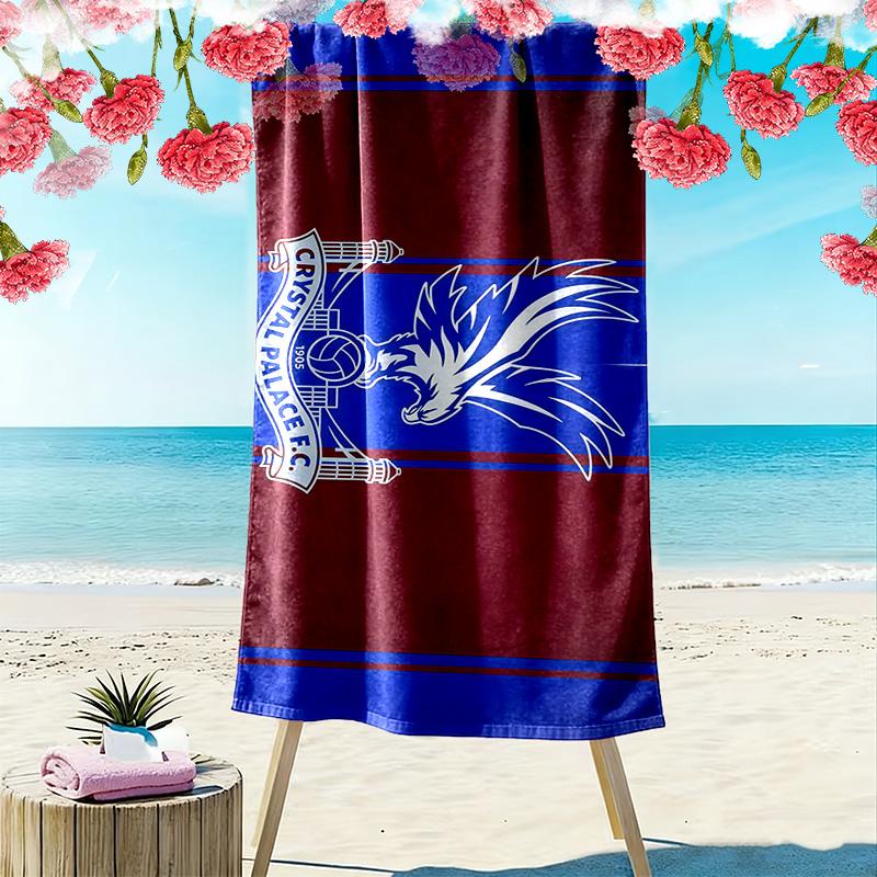 Crystal Palace F.C Print Beach Towel, Large Soft Quick Dry Towel for Beach Camping Swimming
