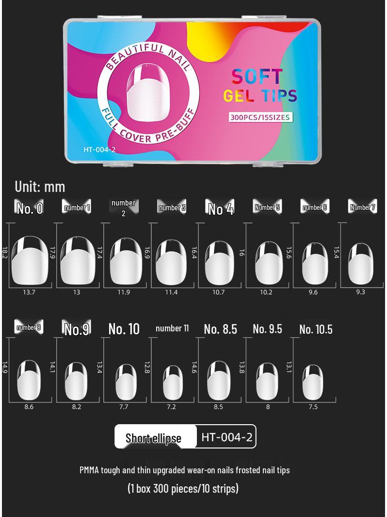 

Matte Long Teardrop Nail Tips - Ultra-Thin Half Cover Extensions for Salon-Perfect Nails