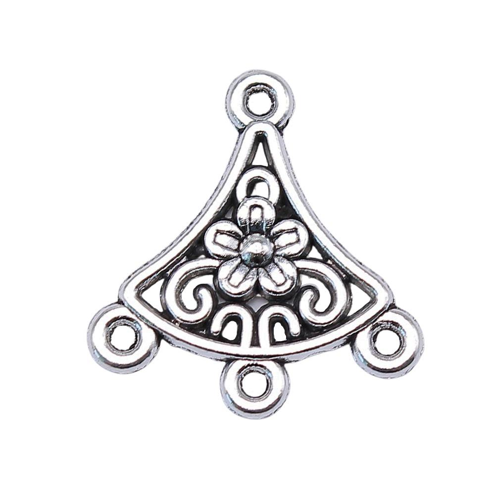 Chinese Pavilion Charm Connectors Character Animal Ethnic Style Findings For DIY Jewelry