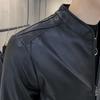 Męska Skórzana Luźna Męska Kurtka w Stylu Koreańskim Wiosna Jesień Modna Męska Kurtka Motocyklowa Kurtka z Długim Rękawem