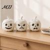 Halloween Mummy Pumpkin Ornaments 3D Printed Skull Figurine for Decorations, Collectible Figures with Funny Expressions Home Office Desk Ornament,