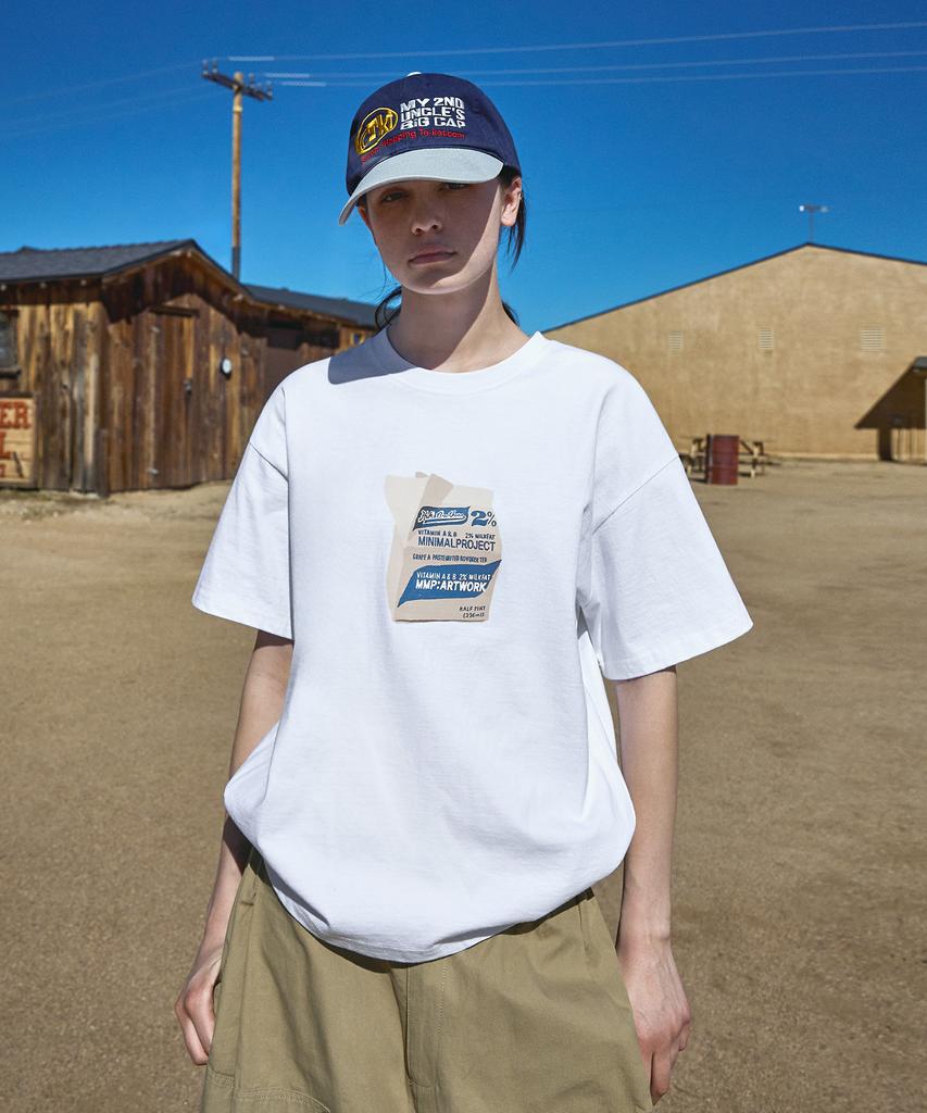 MINIMALPROJECT Retro Artwork Short Sleeve T-Shirt Mst172 [White]